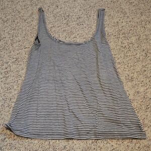 Old Navy Black and White Striped Tank Top